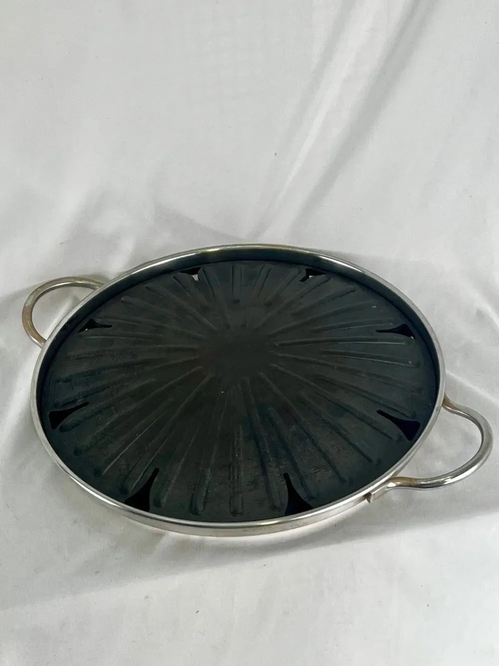 Vintage Circulon Korean BBQ Grill Pan Cast Aluminum Tabletop Grill 12”